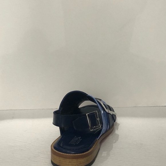 Fennix Italy sandal navy/sky leather/alligator